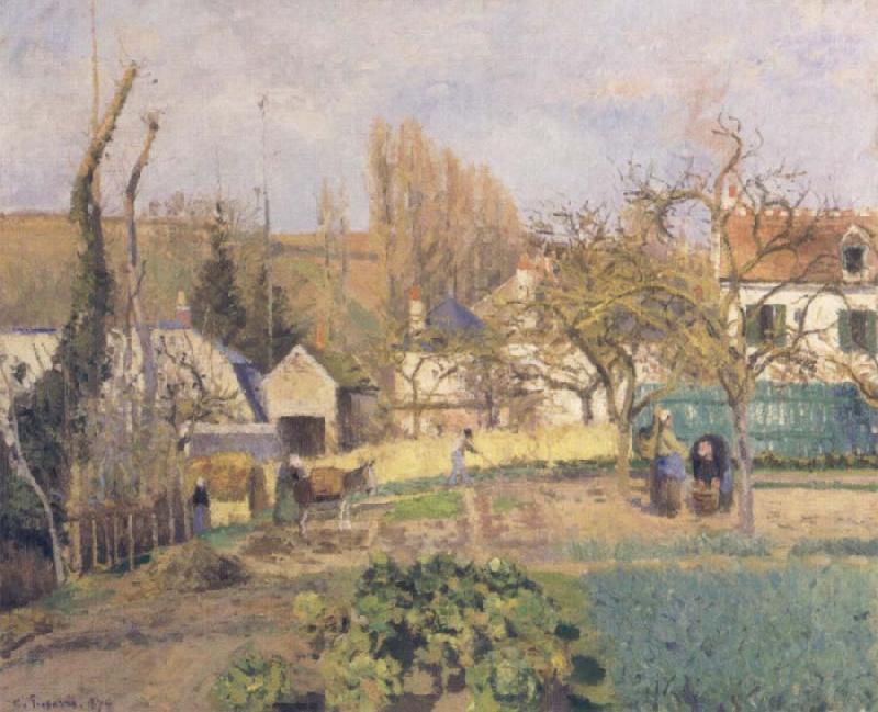 Camille Pissarro Kitchen Garden at L-Hermitage,Pontoise oil painting image